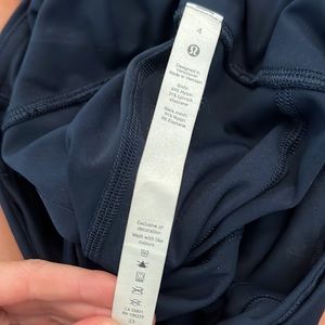 Lulu Lemon Fast and Free Navy Blue Leggings Size 4